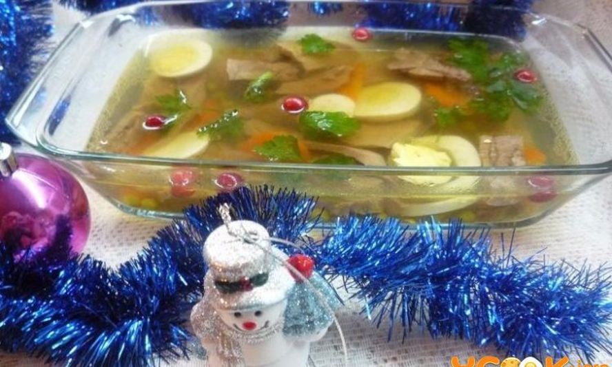 Рецепт заливное из говяжьего языка