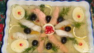 Заливное из красной рыбы