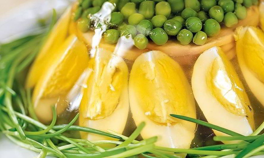 Рецепт заливное из куриной грудки и яиц