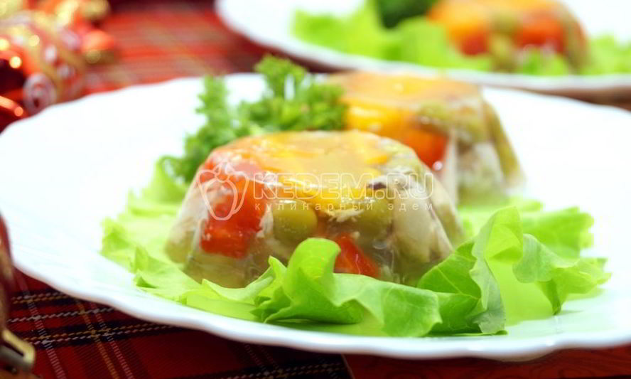 Рецепт заливное из курицы праздничное