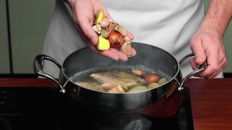 заливное из курицы с пореем