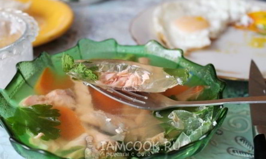 Рецепт заливное из семги