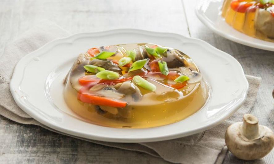 Рецепт заливное из шампиньонов