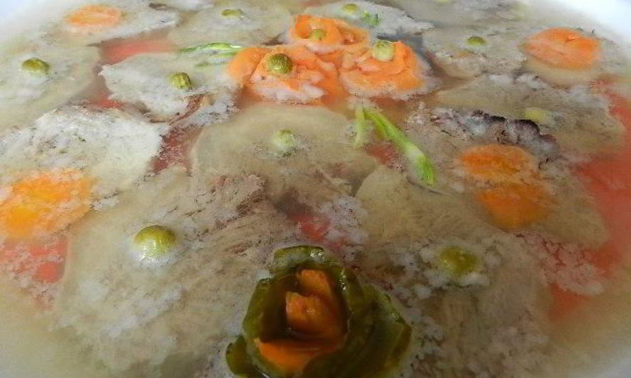 Рецепт заливное из свиного языка с желатином