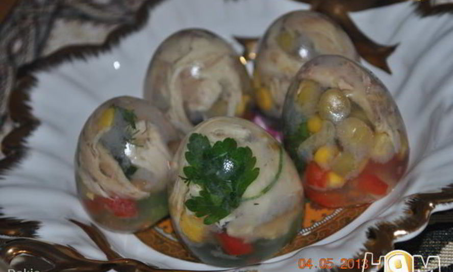 Рецепт заливное в яйце