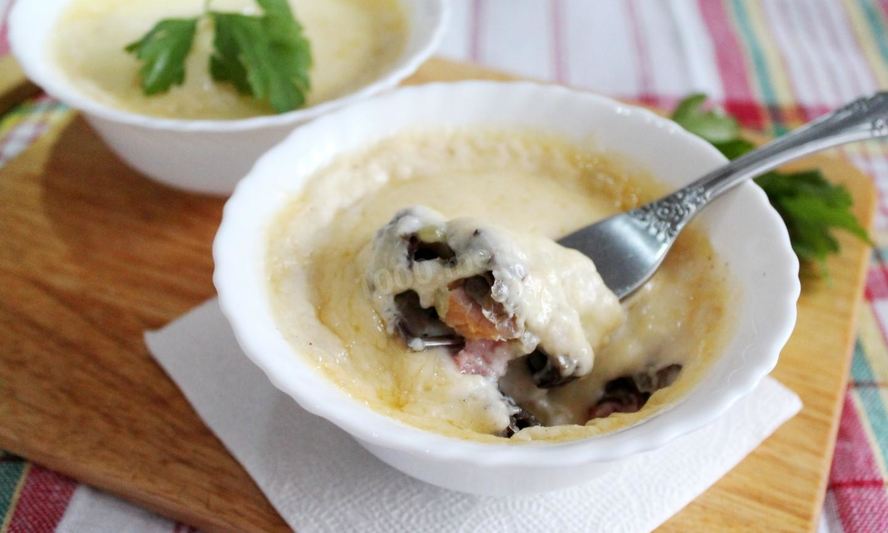 Рецепт классический жульен с курицей и шампиньонами