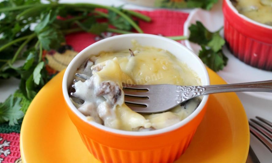 Рецепт классический жульен с курицей