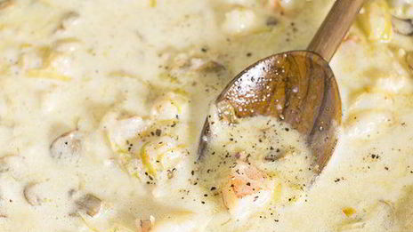 слоеные сердечки с жюльеном из креветок