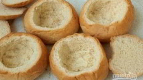 сытный жульен в булочке