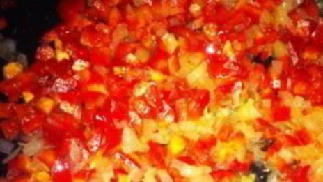 жульен с мидиями и овощами