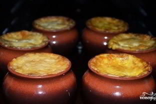 Жульен со свининой и картошкой