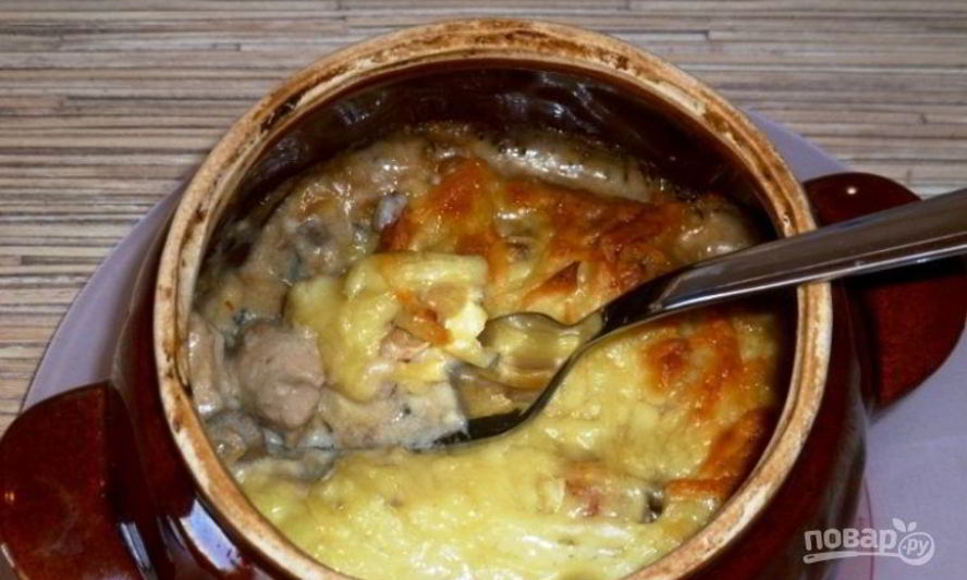 Рецепт жульен в горшочках