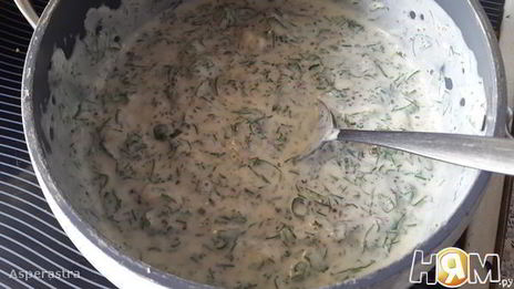 жюльен-фьюжн из гречки с грибами