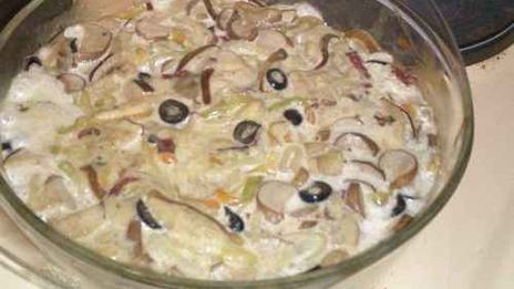 жюльен грибной с овощами