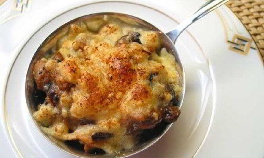 Рецепт жюльен из мидий с креветками и грибами