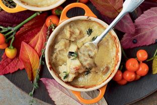 Жюльен из цесарки с шампиньонами