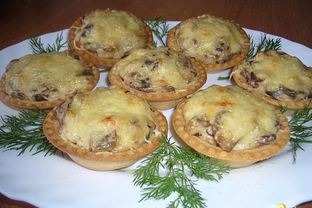 Жюльен с копченой курицей