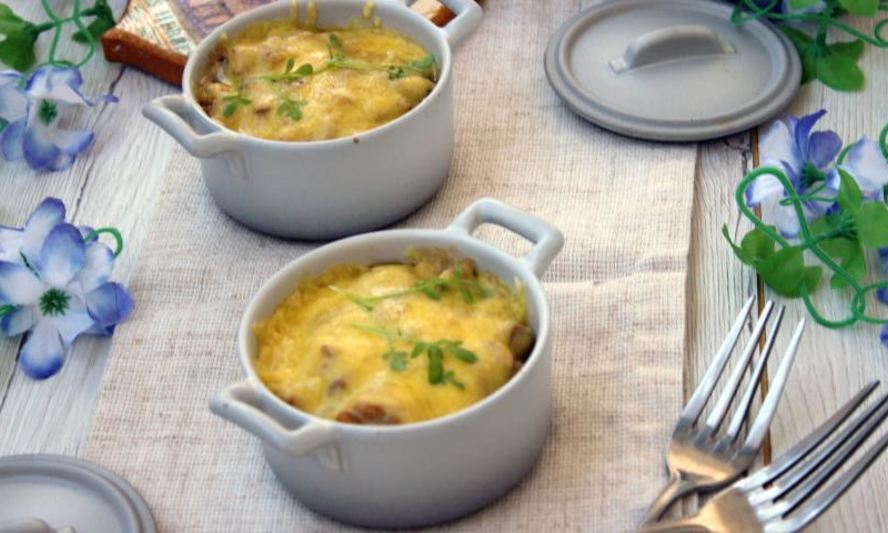 Рецепт жюльен с курицей и лисичками