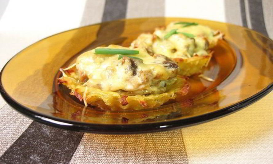 Рецепт жюльен в картофельных кокотницах